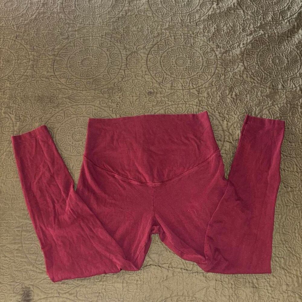 Old-navy-maternity Women's Burgundy and Red Leggings - Picture 2 of 4